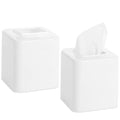 Youngever 2 Pack Tissue Box Covers, Plastic Square Tissue Box Holders, Square Napkin Box Holders