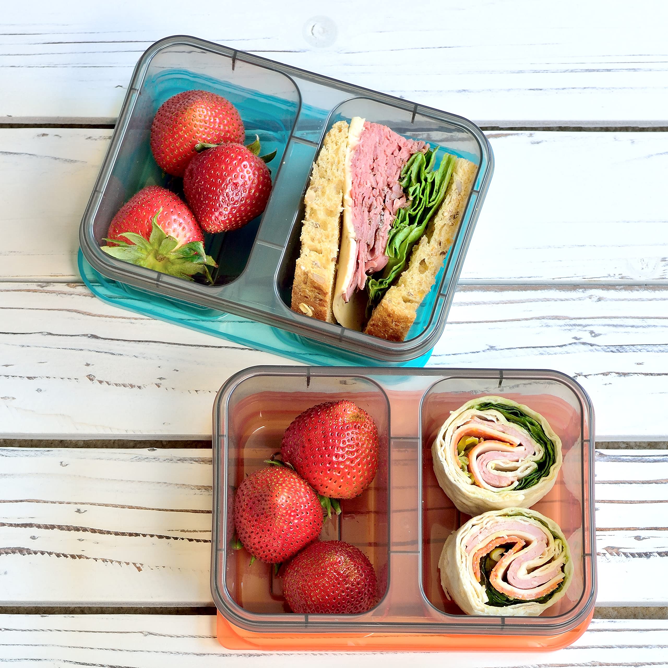Youngever 9 Sets Bento Lunch Box, Meal Prep Containers, Reusable Plastic Food Storage Container Boxes