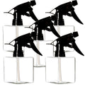 Youngever 5 Pack Empty Plastic Spray Bottles, Square Spray Bottles for Hair and Cleaning Solutions
