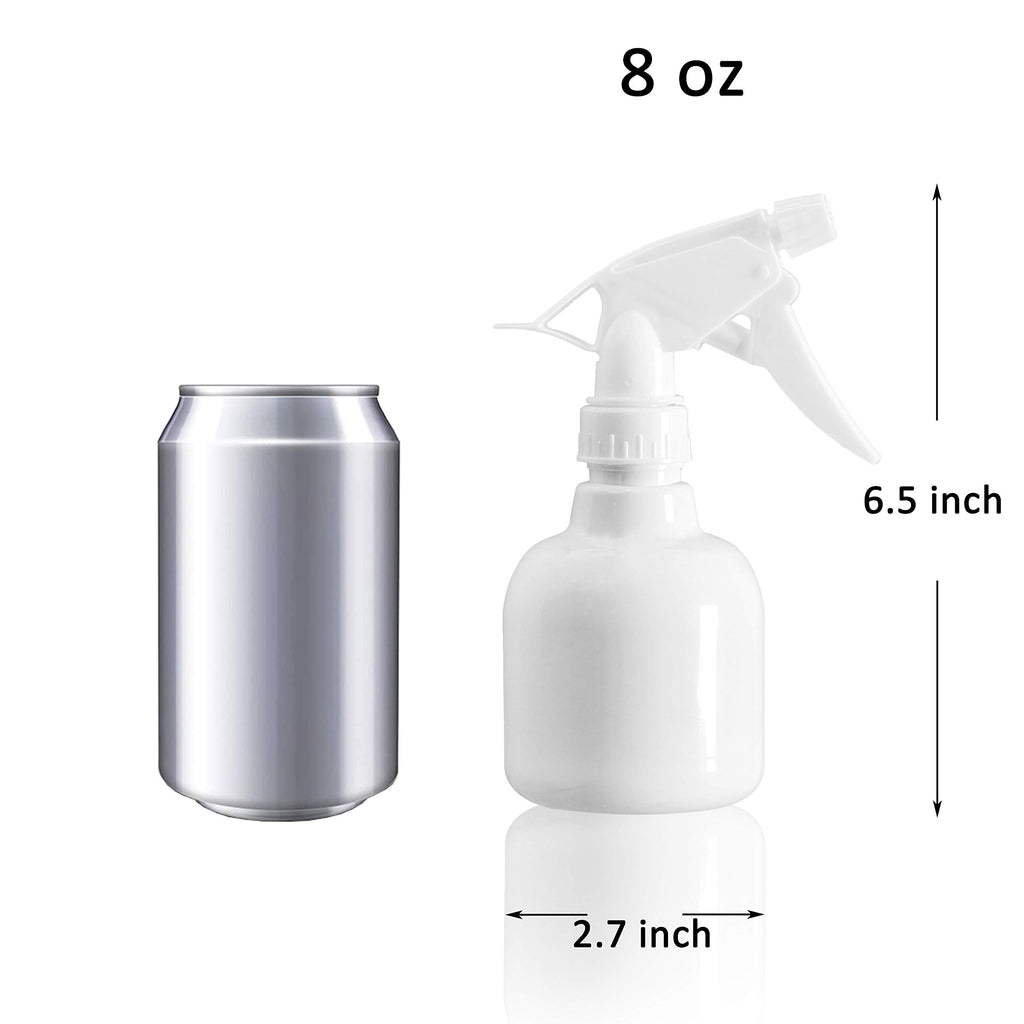 Youngever 6 Pack Empty Plastic Spray Bottles, White Spray Bottles for Hair and Cleaning Solutions