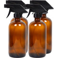 Youngever 4 Pack 16 Ounce Empty Glass Spray Bottles, Refillable Container for Essential Oils, Cleaning Products, or Aromatherapy, Trigger Sprayer with Mist and Stream Settings