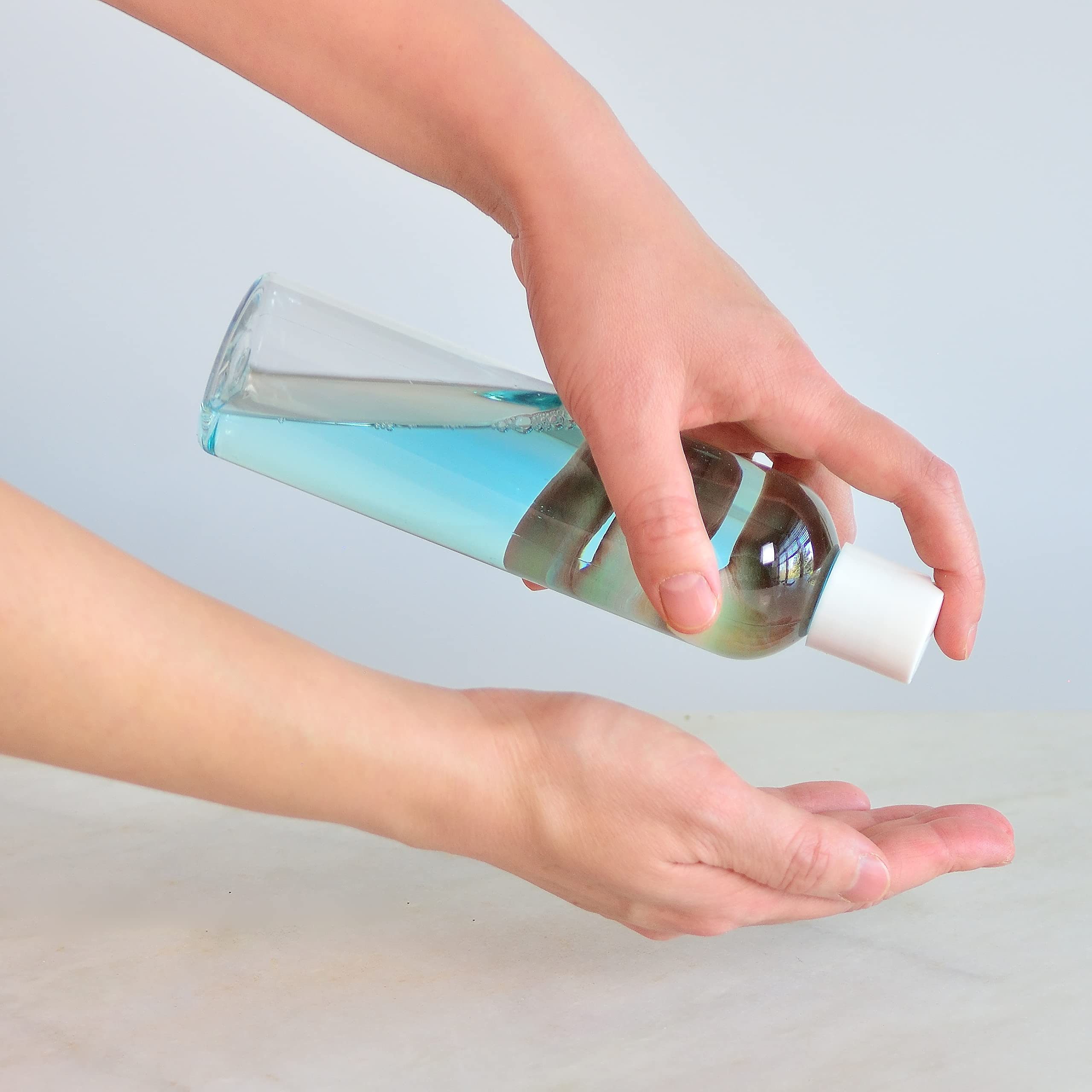 Youngever 10 Pack 8 Ounce Empty Squeeze Containers with White Disc Cap, Plastic Bottles with Disc Top Flip Cap, Refillable Cosmetic Bottles, Squeeze Containers