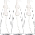 Youngever 6 Pack Plastic Pump Bottles, Refillable Plastic Pump Bottles with Travel Lock, Conical Shape