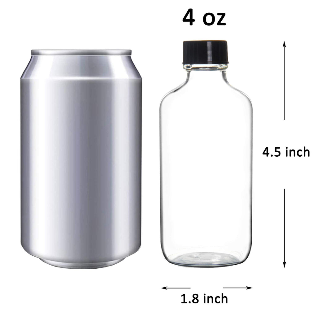 Youngever 16 Pack Empty Glass Bottles with Lids, Refillable Container for Essential Oils, Vanilla Extract and More