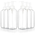 Youngever 10 Pack Plastic Pump Bottles 8 Ounce, Clear Refillable Plastic Pump Bottles