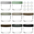 Youngever Glass Baby Food Storage - 4 Ounce Stackable Baby Food Containers with Airtight Lids, 8 Urban Colors (8 Sets)