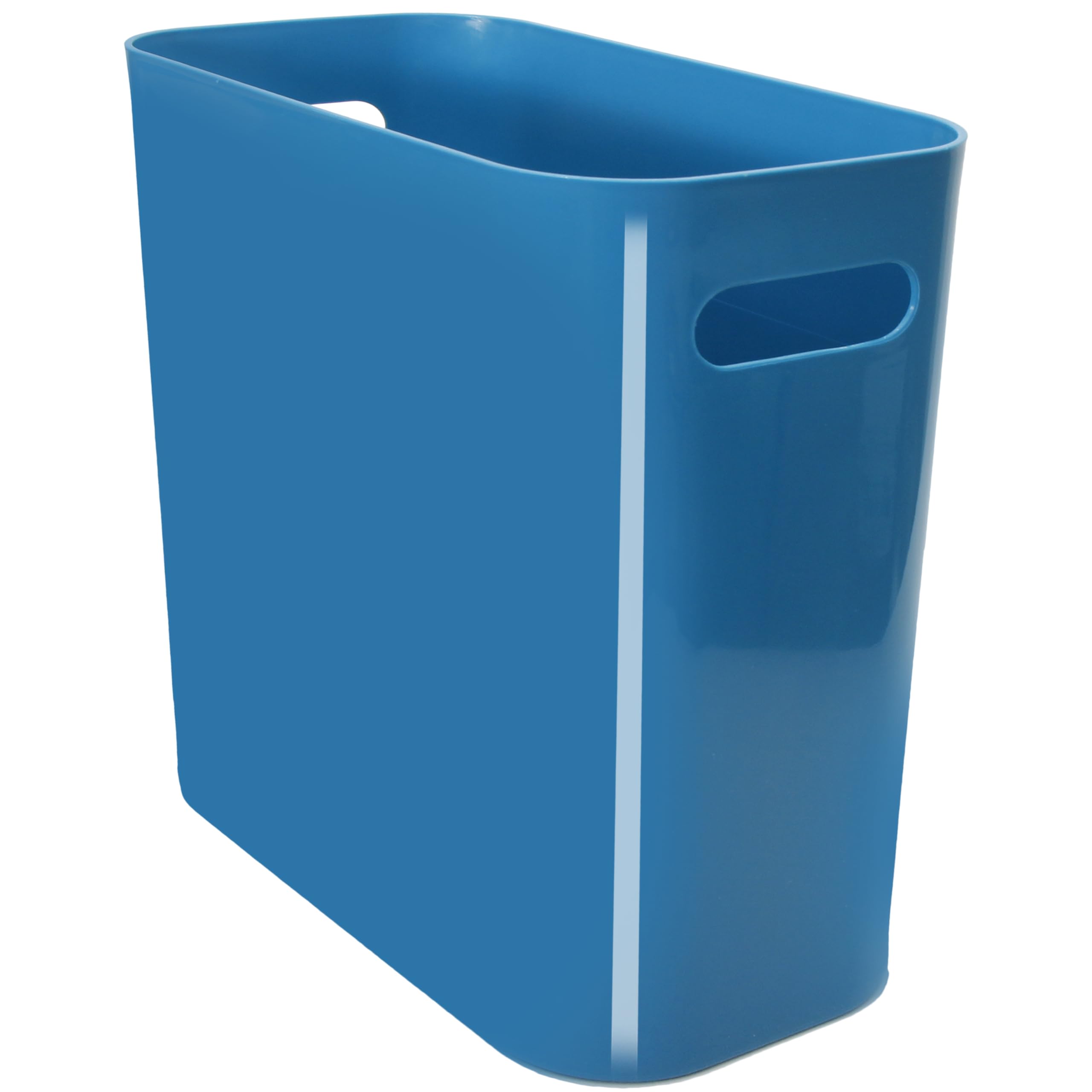 Youngever 1 Pack 3 Gallon Slim Trash Can, Plastic Garbage Container Bin, Trash Bin with Handles for Home Office, Living Room, Study Room, Kitchen, Bathroom