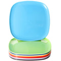 Youngever 9 Pack 8 Inch Plastic Plates, Large Square Plates, Dinner Plates, Set of 9 (9 Rainbow Colors)