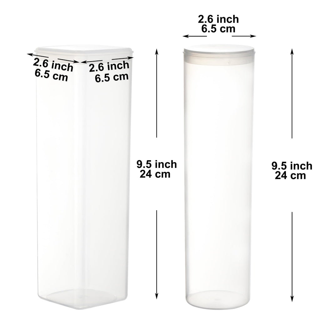 Youngever 2 Pack Plastic Cookie Containers, Cookie Jars, Cookie Cracker & Biscuit Storage Container, Food Storage Containers with Lid