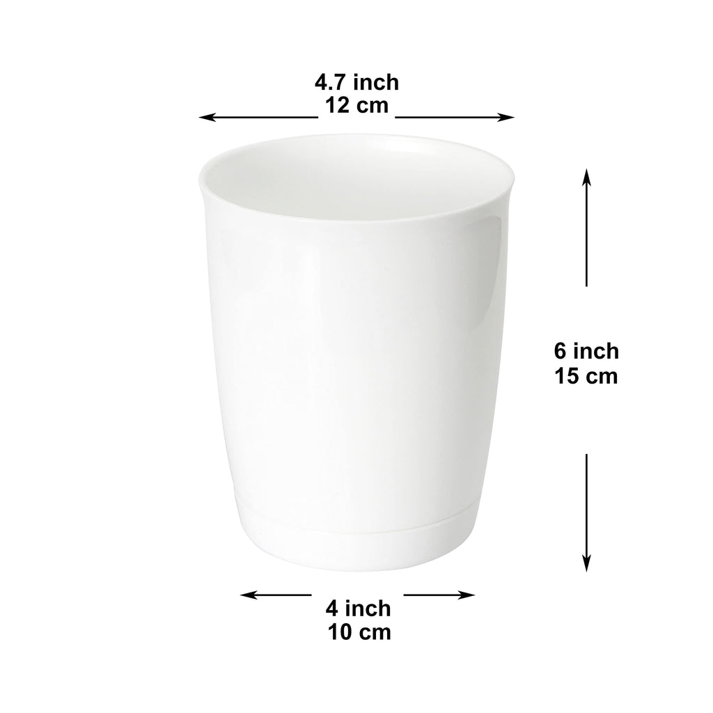 Youngever 2 Pack Plastic Utensil Holders, White Utensil Organizers, Large Kitchen Utensil Crocks