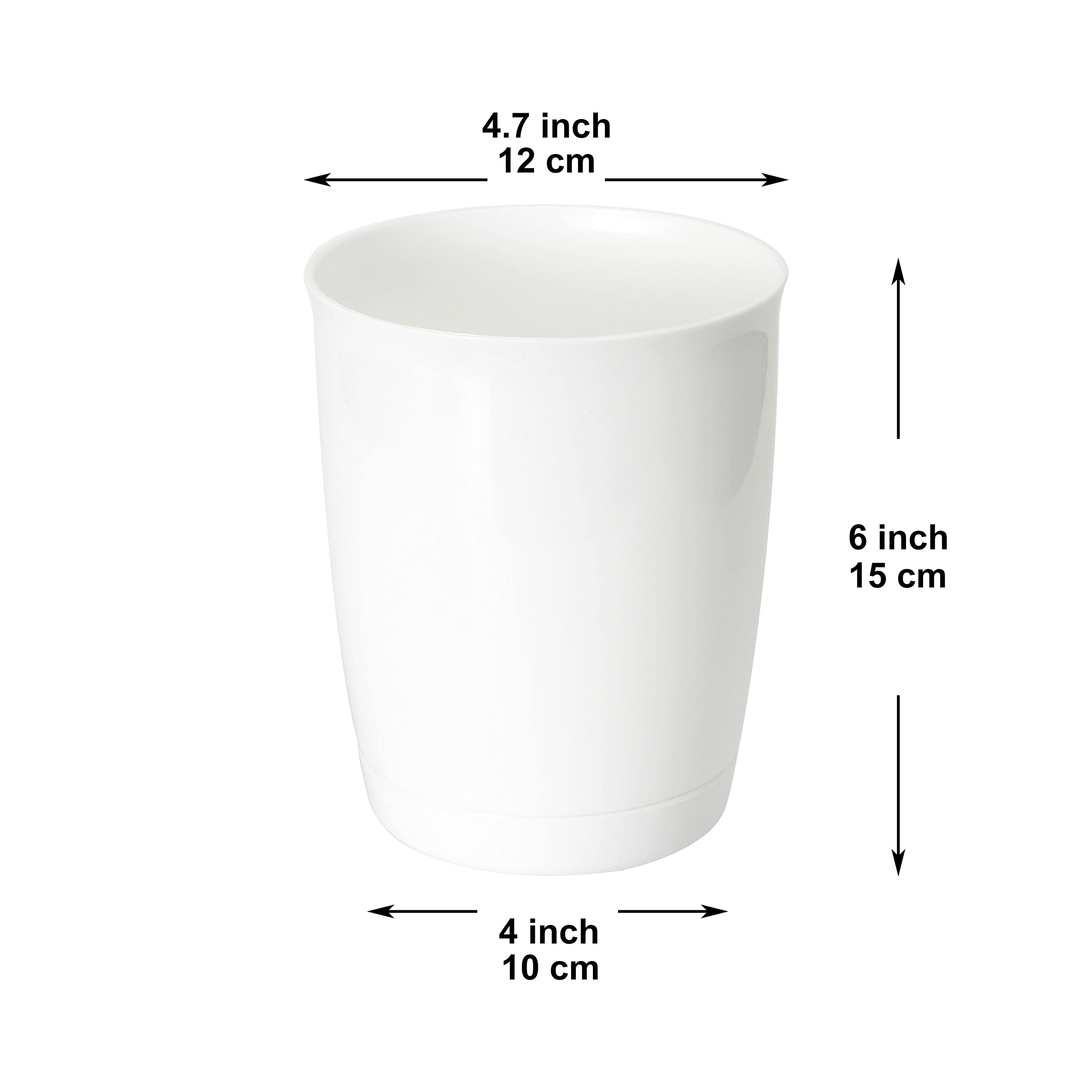 Youngever 2 Pack Plastic Utensil Holders, White Utensil Organizers, Large Kitchen Utensil Crocks