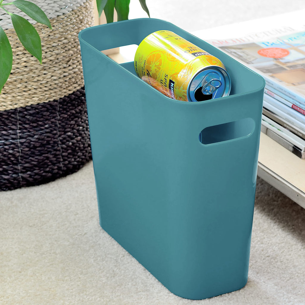 Youngever 1.5 Gallon Slim Trash Can, Plastic Garbage Container Bin, Small Trash Bin with Handles for Home Office, Living Room, Study Room, Kitchen, Bathroom