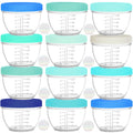 Youngever 18 Sets Baby Food Storage, 6 Ounce Baby Food Containers with Lids and Labels, 9 Coastal Colors
