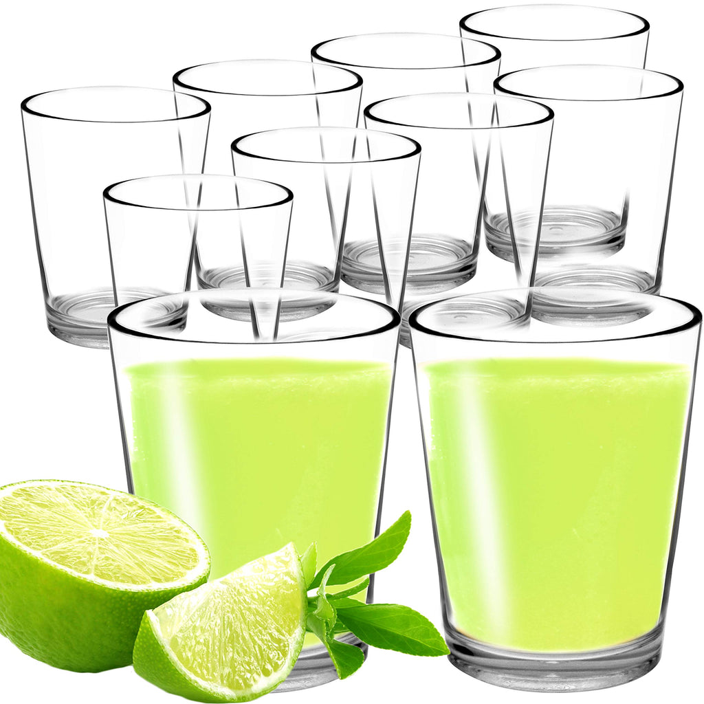 Youngever 16 oz Bistro Clear Plastic Tumblers, Drinking Glasses, Reusable Cups, Unbreakable Set of 8