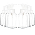 Youngever 12 Pack 4 Ounce Plastic Pump Bottles, Refillable Plastic Pump Bottles for Dispensing Lotions, Liquid Soap
