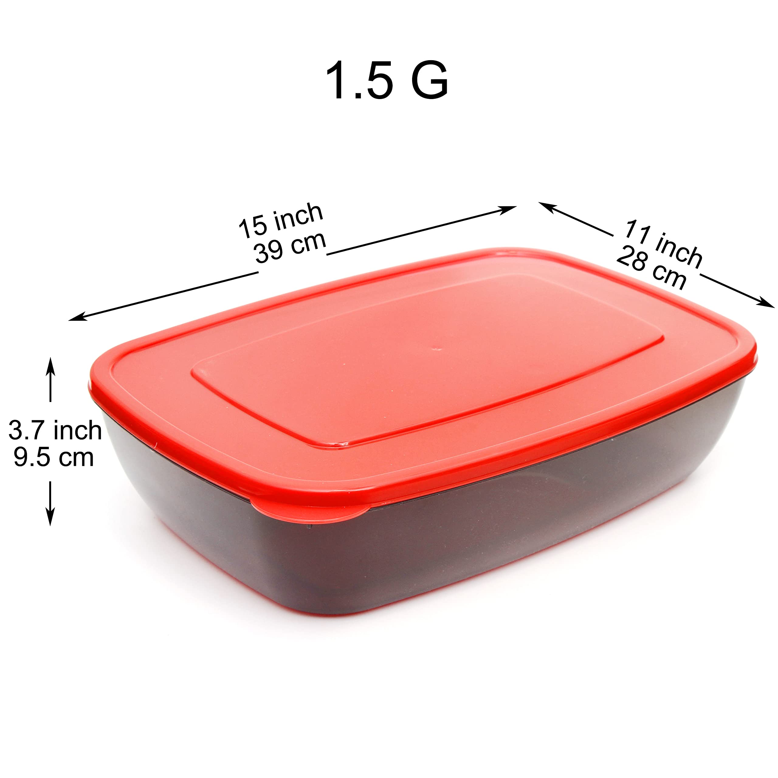 Youngever 2 Pack 1.5 Gallon Food Storage Container Boxes, Large Reusable Plastic Meal Prep Containers