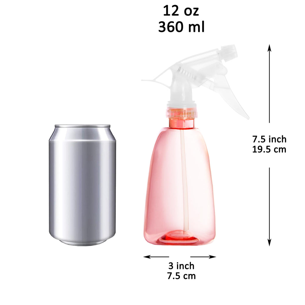 Youngever 6 Pack 12 Ounce Empty Plastic Spray Bottles, Spray Bottles for Hair and Cleaning Solutions