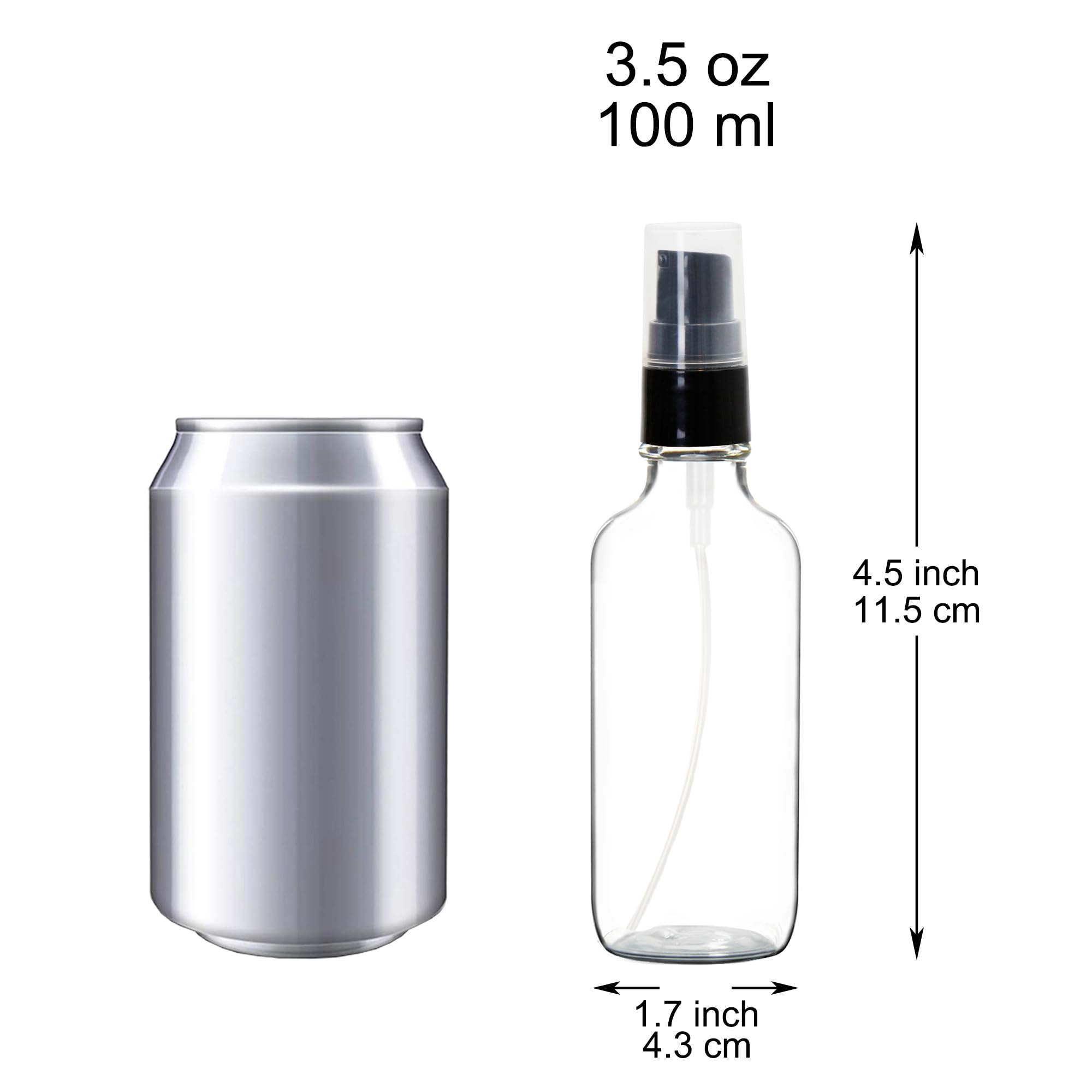 Youngever 15 Pack 3.5 Ounce Glass Pump Bottles, Empty Lotion Pump Bottles, Refillable Dispensor