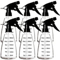 Youngever 6 Pack Clear Empty Plastic Spray Bottles, Spray Bottles for Hair and Cleaning Solutions