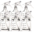 Youngever 6 Pack 16 Ounce Empty Plastic Spray Bottles, Spray Bottles for Hair and Cleaning Solutions