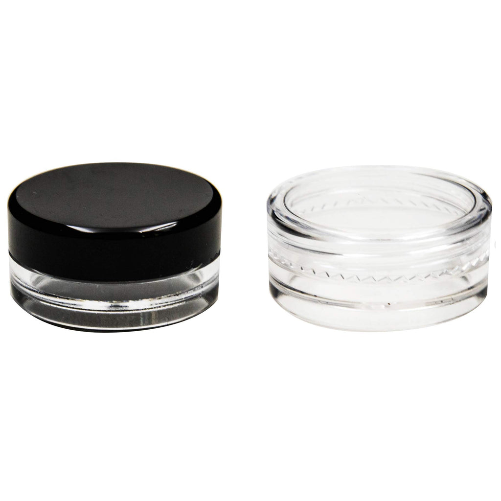 Youngever 140 Pcs Empty Plastic Cosmetic Samples Containers, Plastic Jars With Lids, 5 Mini Spatulas
