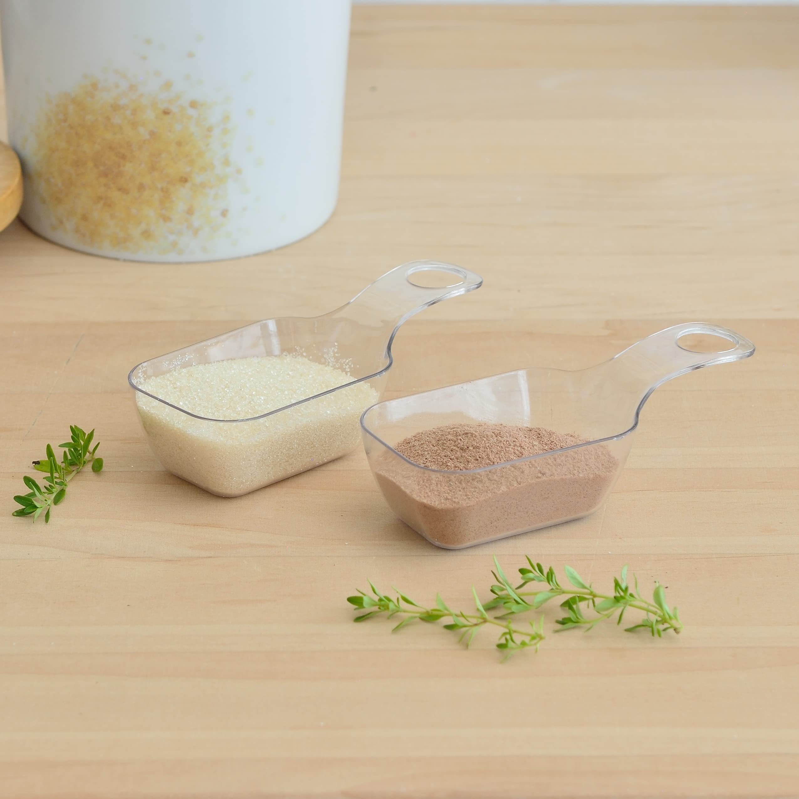 Youngever 12 Pack Plastic Kitchen Scoops, Clear Coffee Scoops for Coffee, Tea, Sugar, Protein Powder