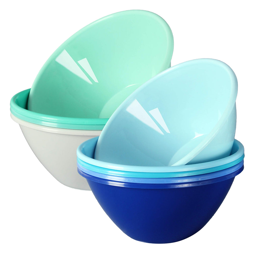 Youngever 32 ounce Plastic Bowls, Large Cereal Bowls, Large Soup Bowls, Set of 9