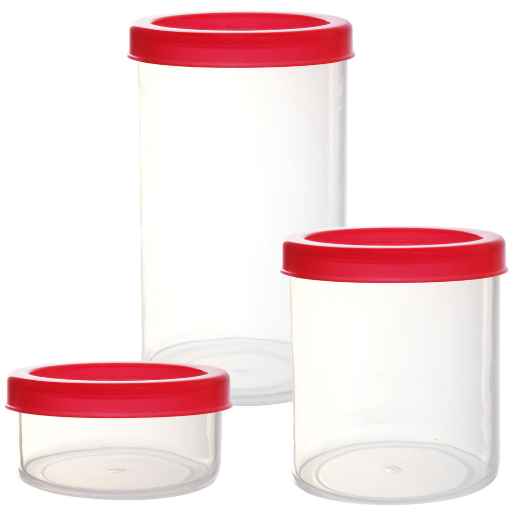 Youngever 3 Pack Plastic Condiment Containers, Sauce Containers with Lid, Plastic Salad Dressing Container