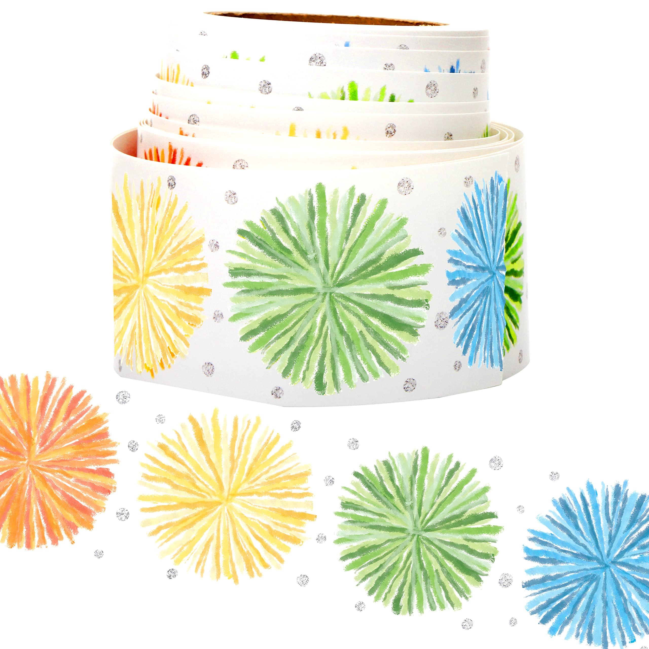 Youngever 52.5 ft Bulletin Board Borders for Classroom Decoration, Sunburst Design