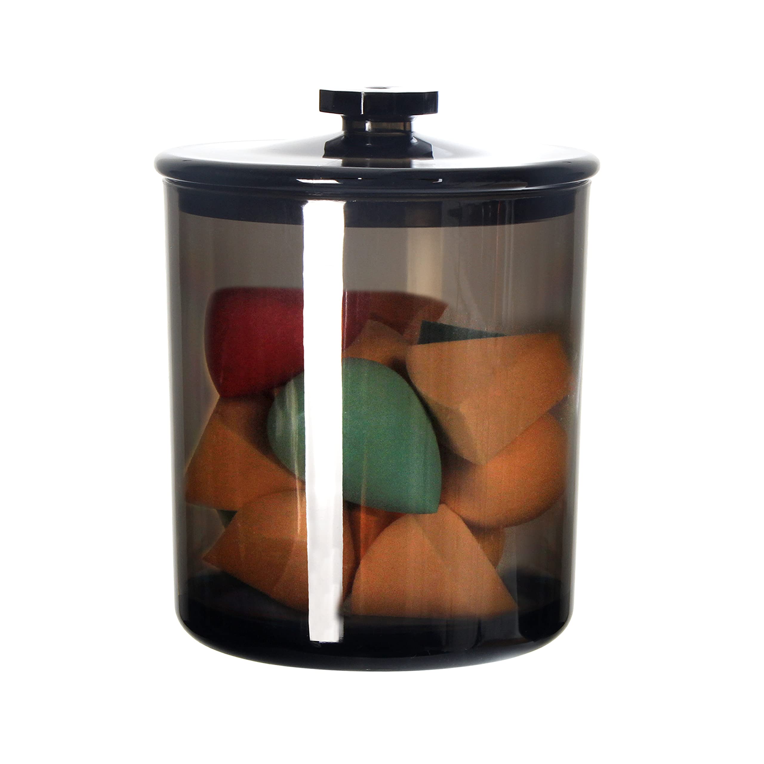 Youngever Black Plastic Apothecary Jar