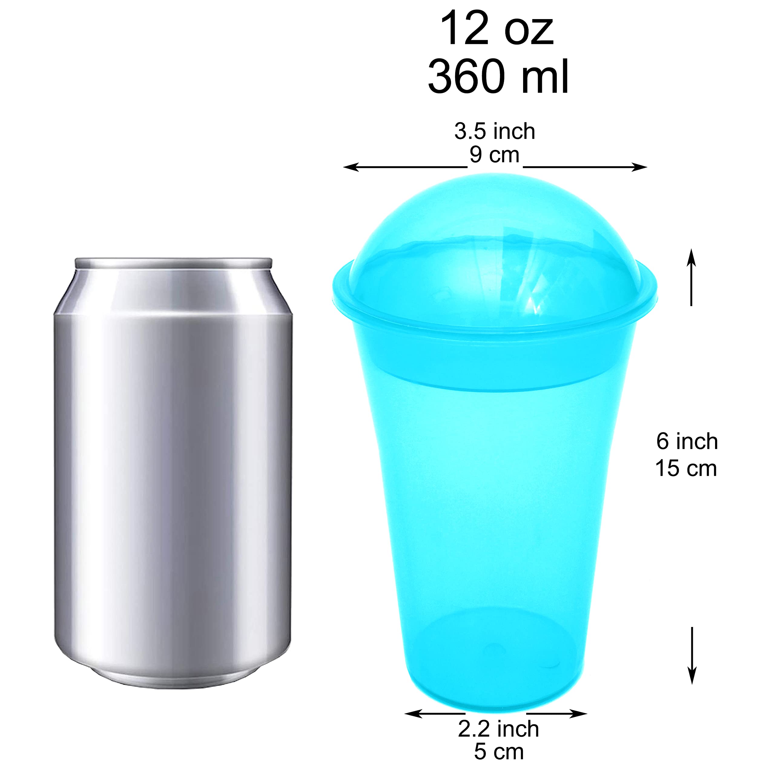 Youngever 7 Set Plastic Yogurt Cups with Dome Lids, Reusable Dessert and Parfait Cups, Spill and Leak Proof