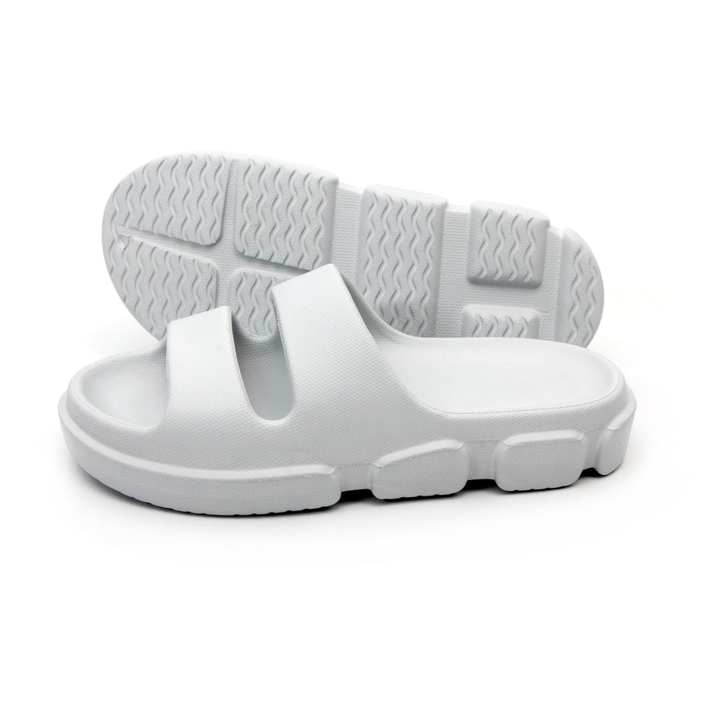 SPRUCE INT SHEYOUNG Slide Sandals for Women Indoor Outdoor, House Slippers for Woman, Non Slip Rubber Shower Slides, Two Strap Arch Support Sandals