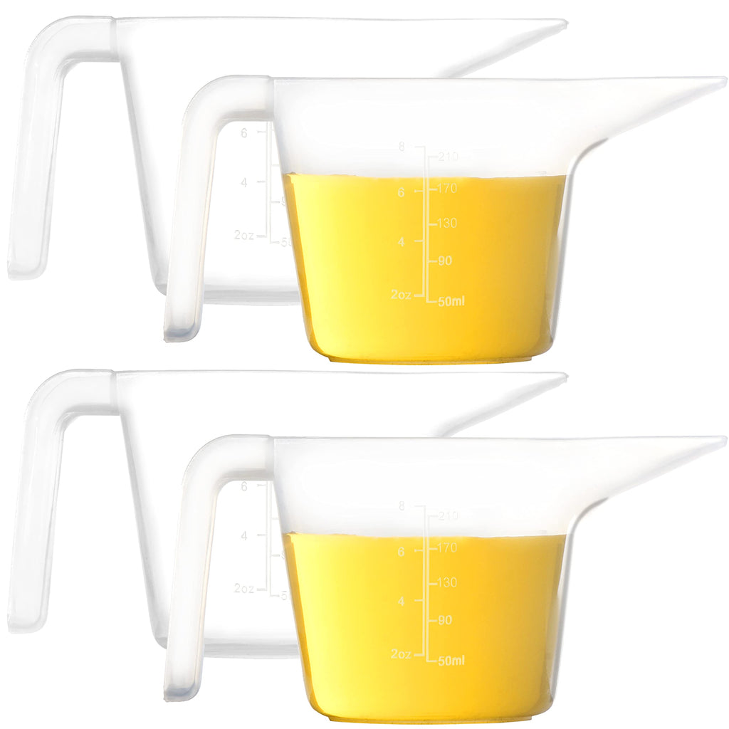 Youngever 4 Pack Plastic Measuring Cups, Clear Measuring Cups