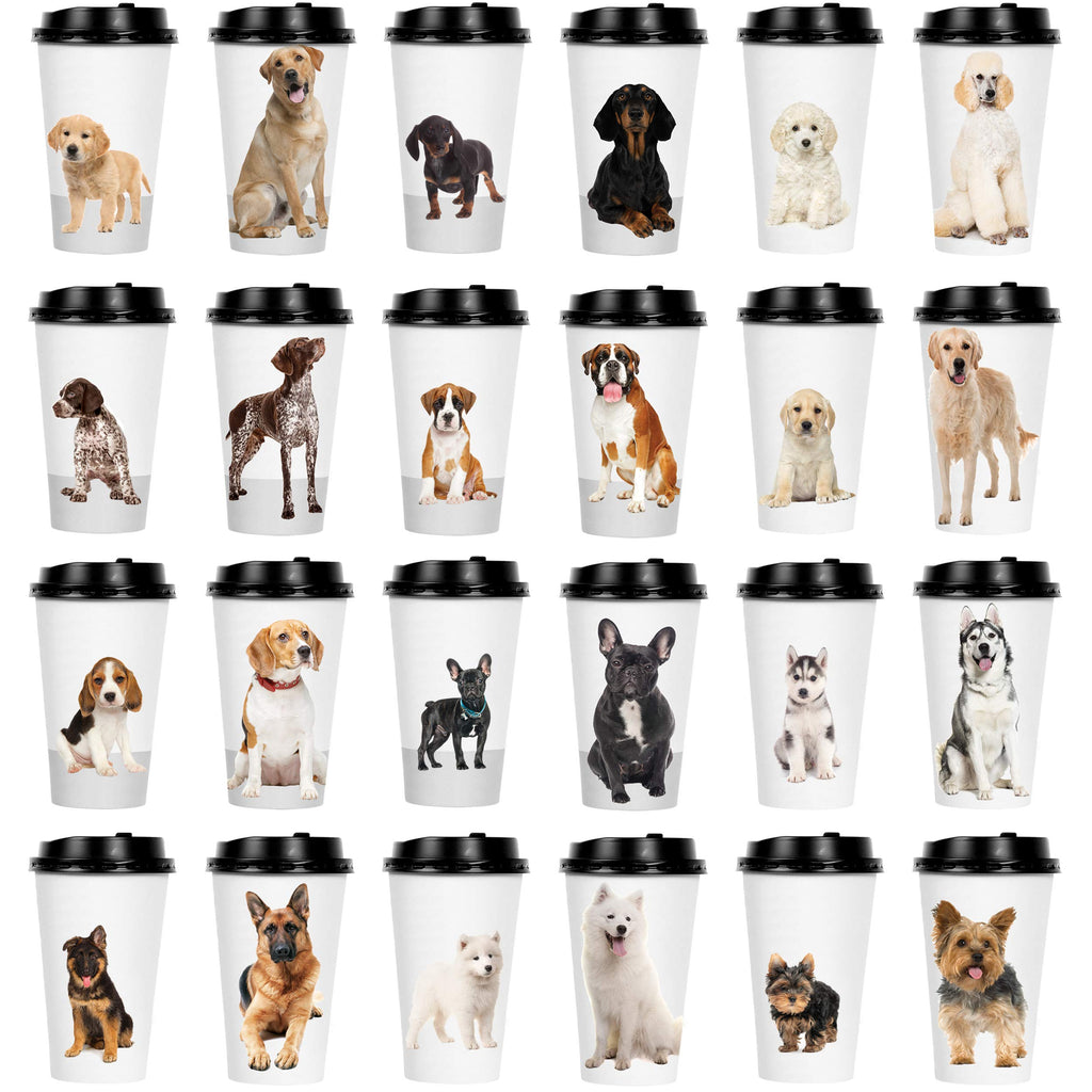 Youngever 72 Sets Disposable Coffee Cups with Lids, To Go Hot Coffee Cups, Durable Paper Cups with Lids