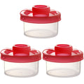 Youngever 3 Pack Plastic Salt and Pepper Shakers, Clear Salt and Pepper Containers with Lid, Plastic Spice Jar, Spice Dispenser