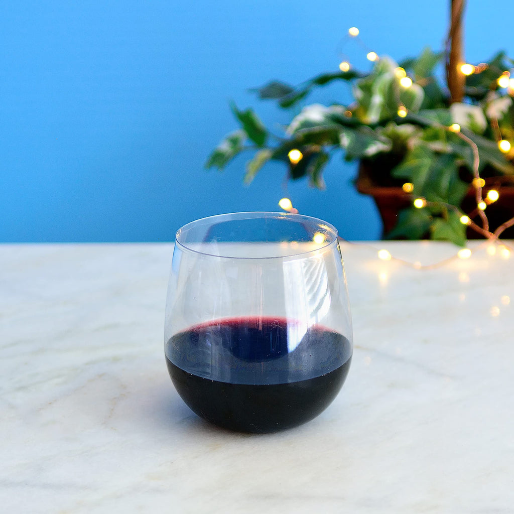 Youngever 9 Pack Plastic Red Wine Glasses, 15 Ounce Shatterproof Wine Glasses