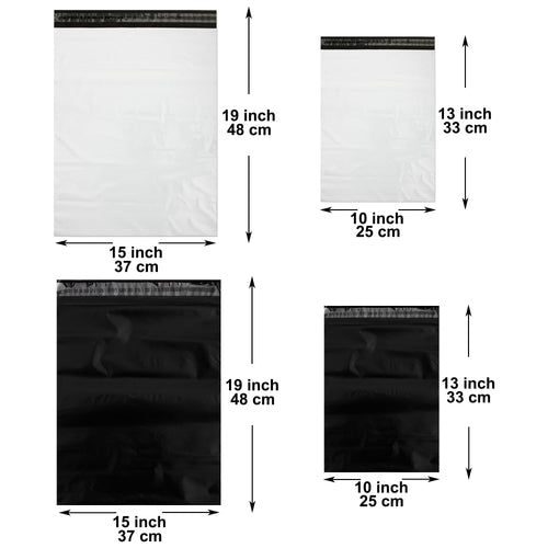 Youngever 120 Pcs Poly Mailers Set, Waterproof Self-Sealing Mailing Envelopes, Durable Shipping Bags (60 Pcs 10x13 inch & 60 Pcs 14.5x19 inch)