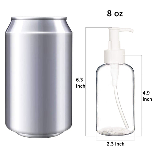 Youngever 12 Pack Plastic Pump Bottles, Refillable Plastic Pump Bottles with Travel Lock