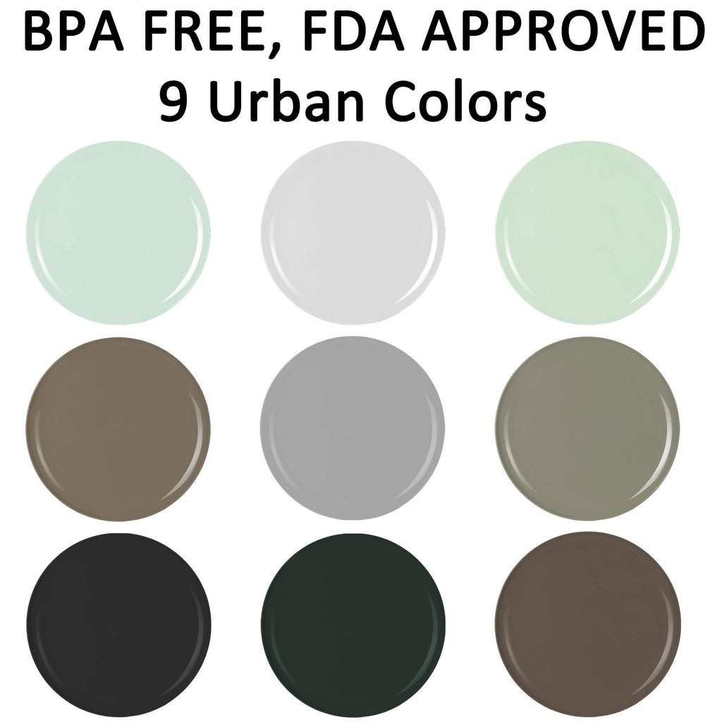 Youngever 10 Inch Plastic Plates, Large Plates, Dinner Plates, Set of 9