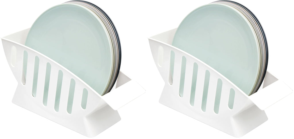 Youngever 10 Inch Dinner Plates Holder, Dish Drainer, Salad Plate Holder, Dessert Plate Holder, Dinner Plates Rack, Plastic Plates Holder
