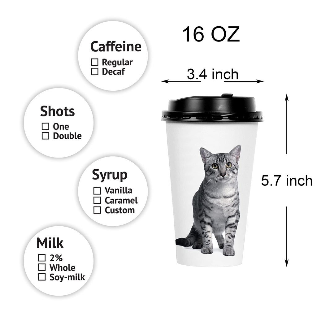 Youngever 72 Sets Disposable Coffee Cups with Lids, To Go Hot Coffee Cups, Durable Paper Cups with Lids