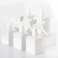 Youngever 5 Pack Empty Plastic Spray Bottles, White Square Spray Bottles for Hair and Cleaning Solutions