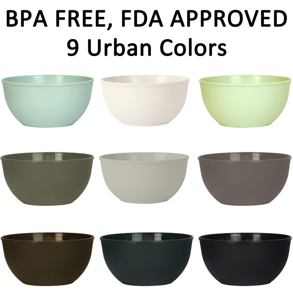 Youngever 9 Pack 10 Ounce Plastic Bowls, Kids Plastic Bowls, Set of 9
