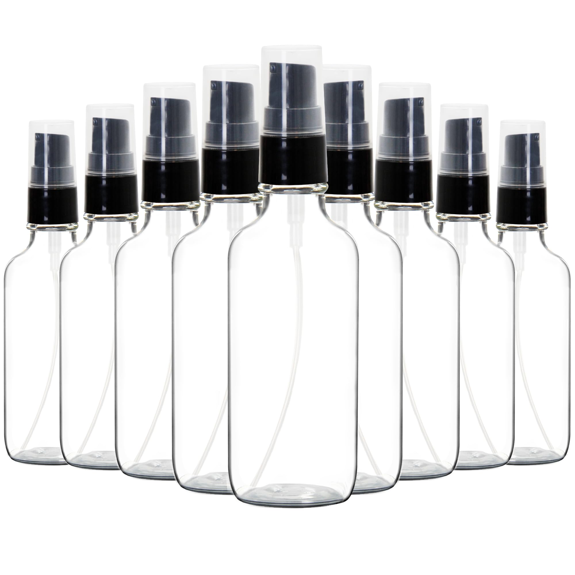 Youngever 15 Pack 3.5 Ounce Glass Pump Bottles, Empty Lotion Pump Bottles, Refillable Dispensor