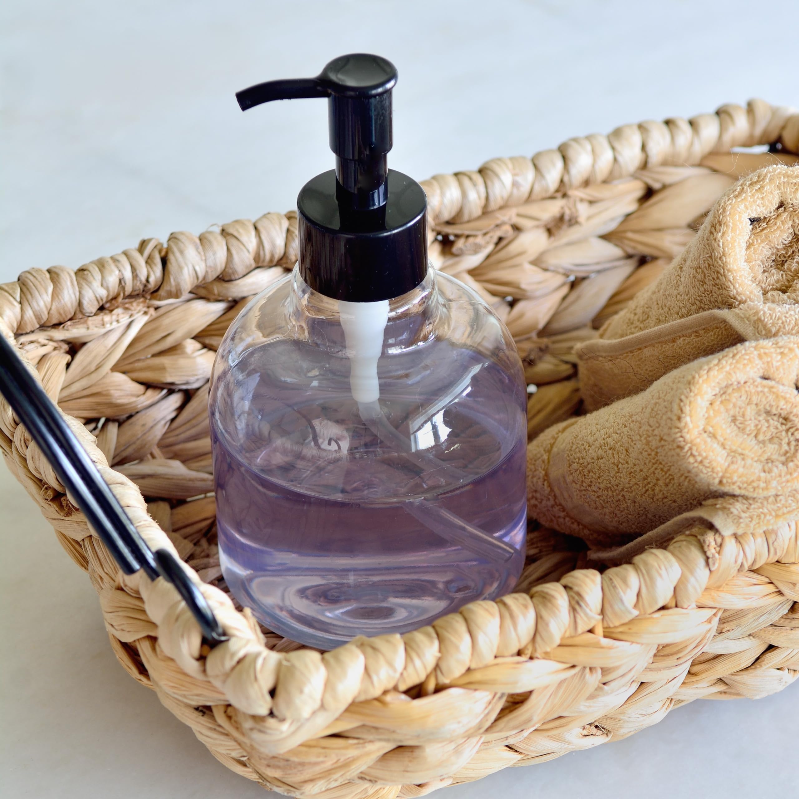 Youngever 6 Pack Plastic Pump Bottles, Clear Refillable Plastic Pump Bottles with Travel Lock