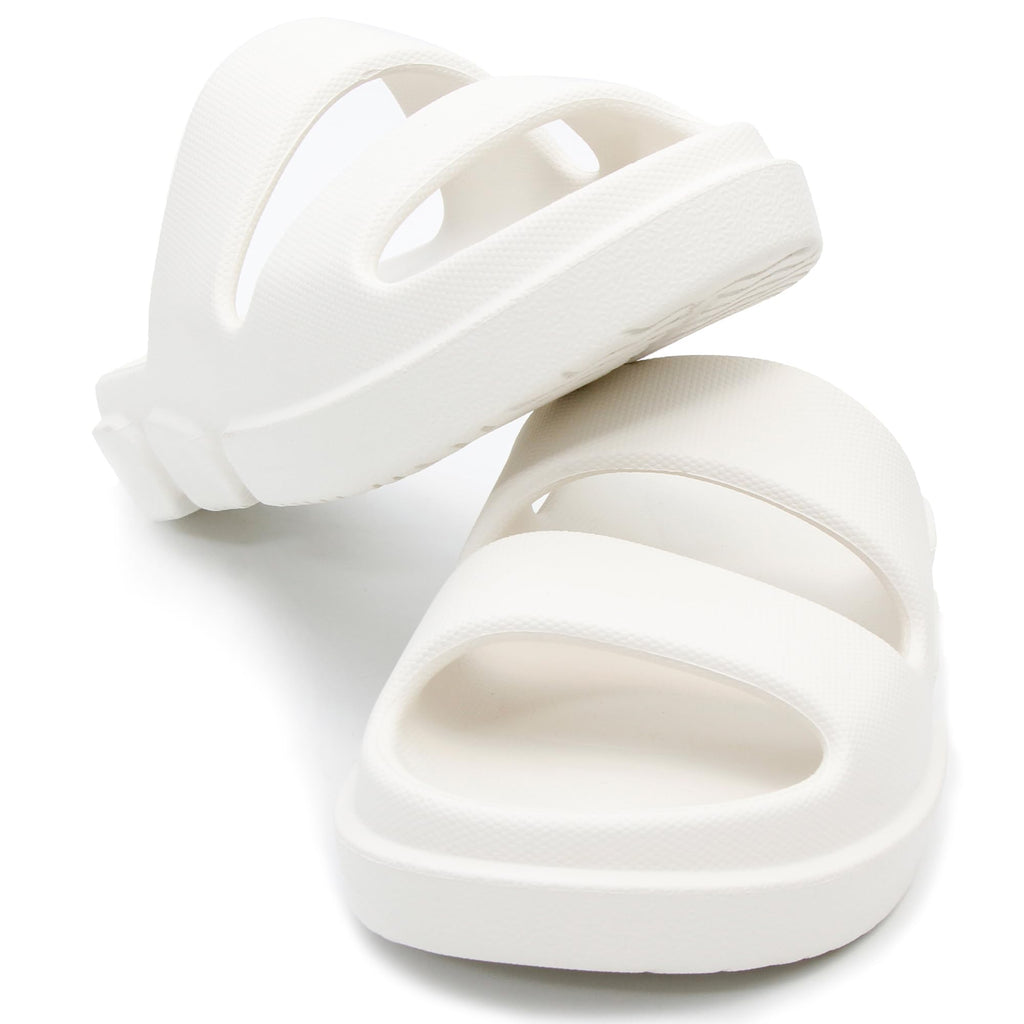 SPRUCE INT SHEYOUNG Slide Sandals for Women Indoor Outdoor, House Slippers for Woman, Non Slip Rubber Shower Slides, Two Strap Arch Support Sandals