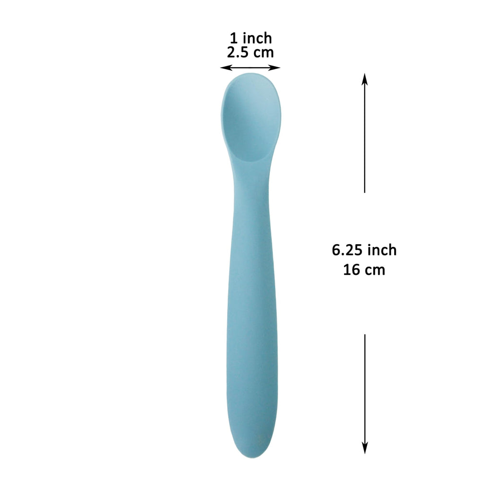 Youngever 9 Pack Silicone Baby Spoons - Unbreakable Reusable Feeding Spoons for Kids and Toddlers