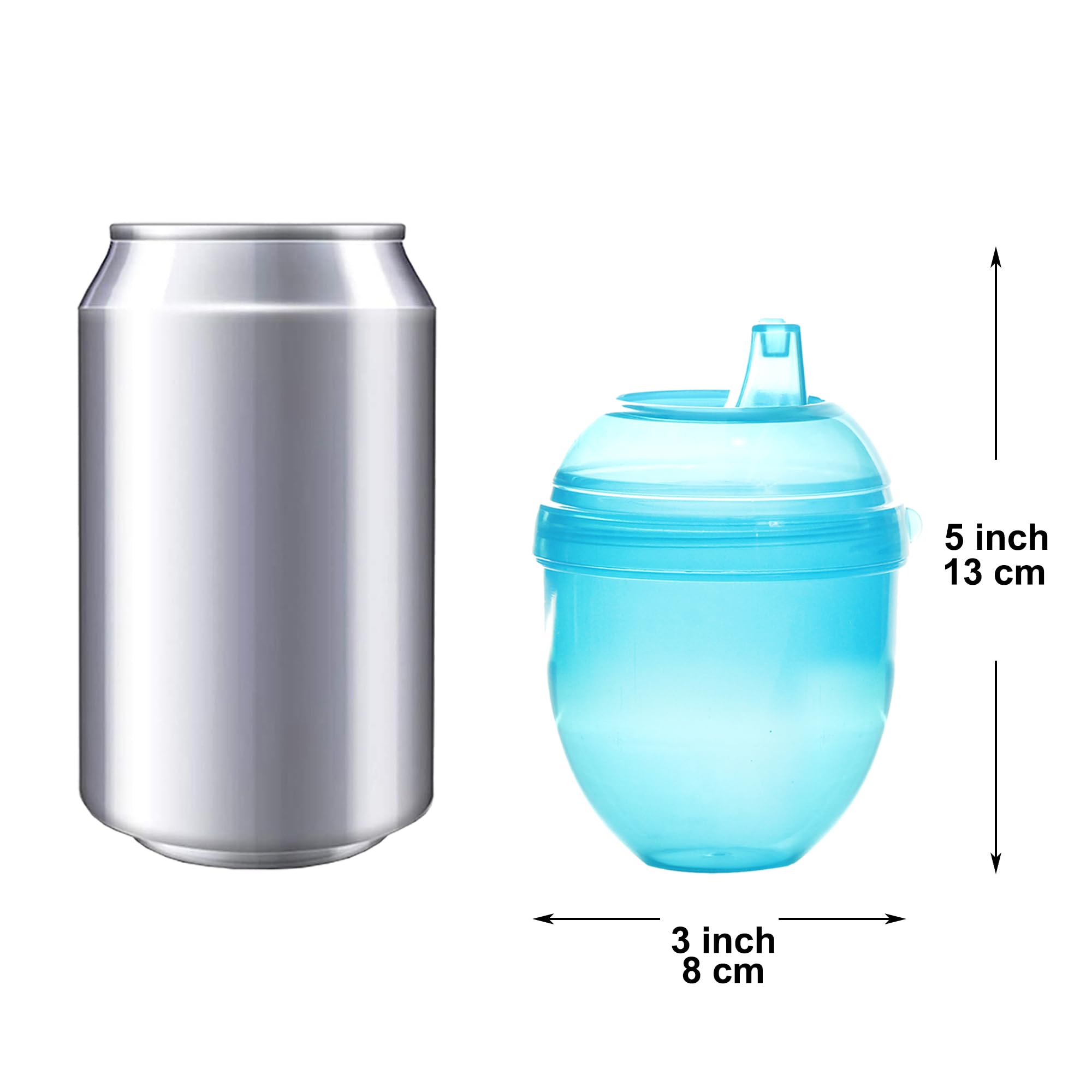 Youngever 9 Pack 7 Ounce Kids Sippy Cups, 9 Assorted Color Sippy Cups for Infant, Toddler (No Lid)