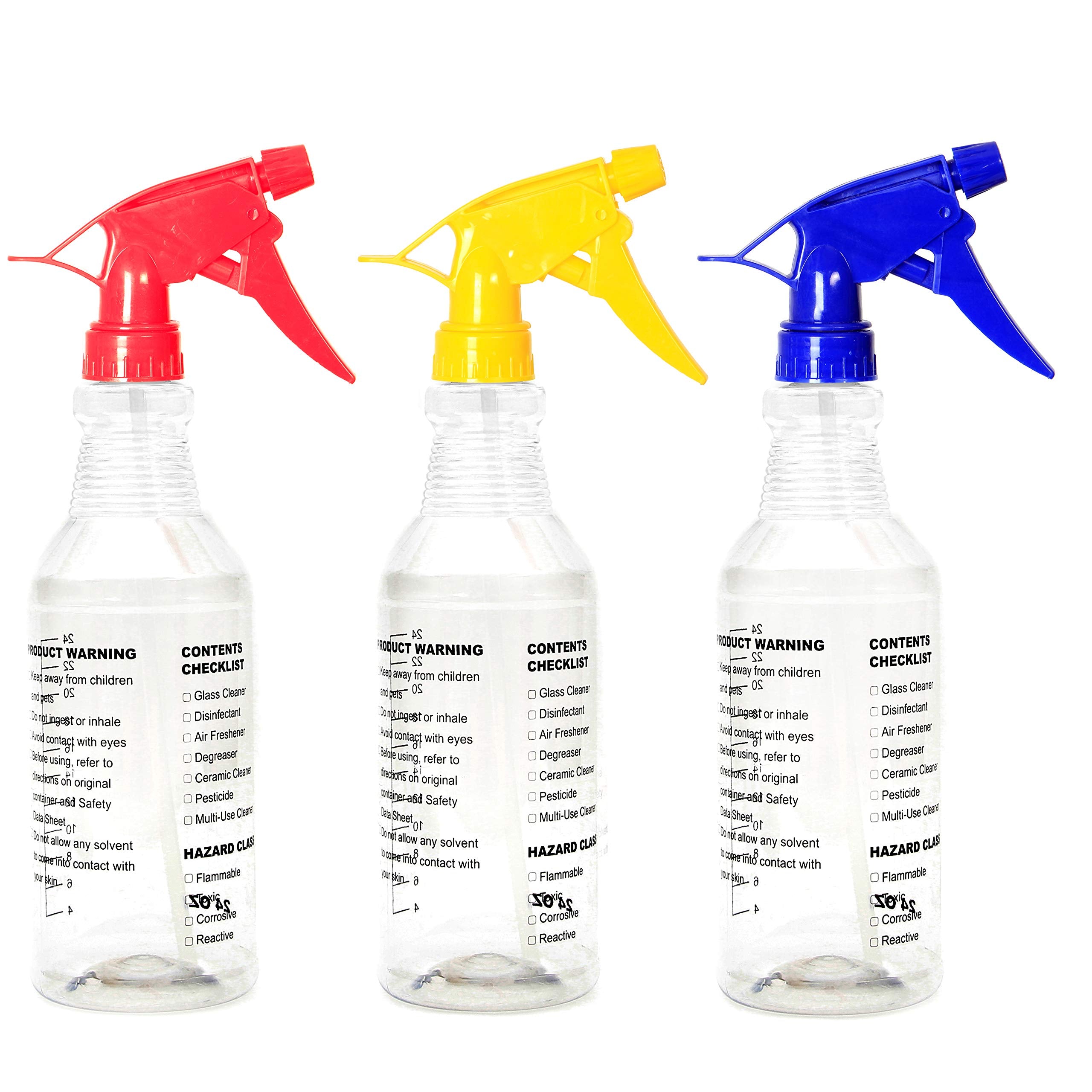 Youngever 3 Pack Empty Spray Bottles, Spray Bottles for Cleaning Solutions