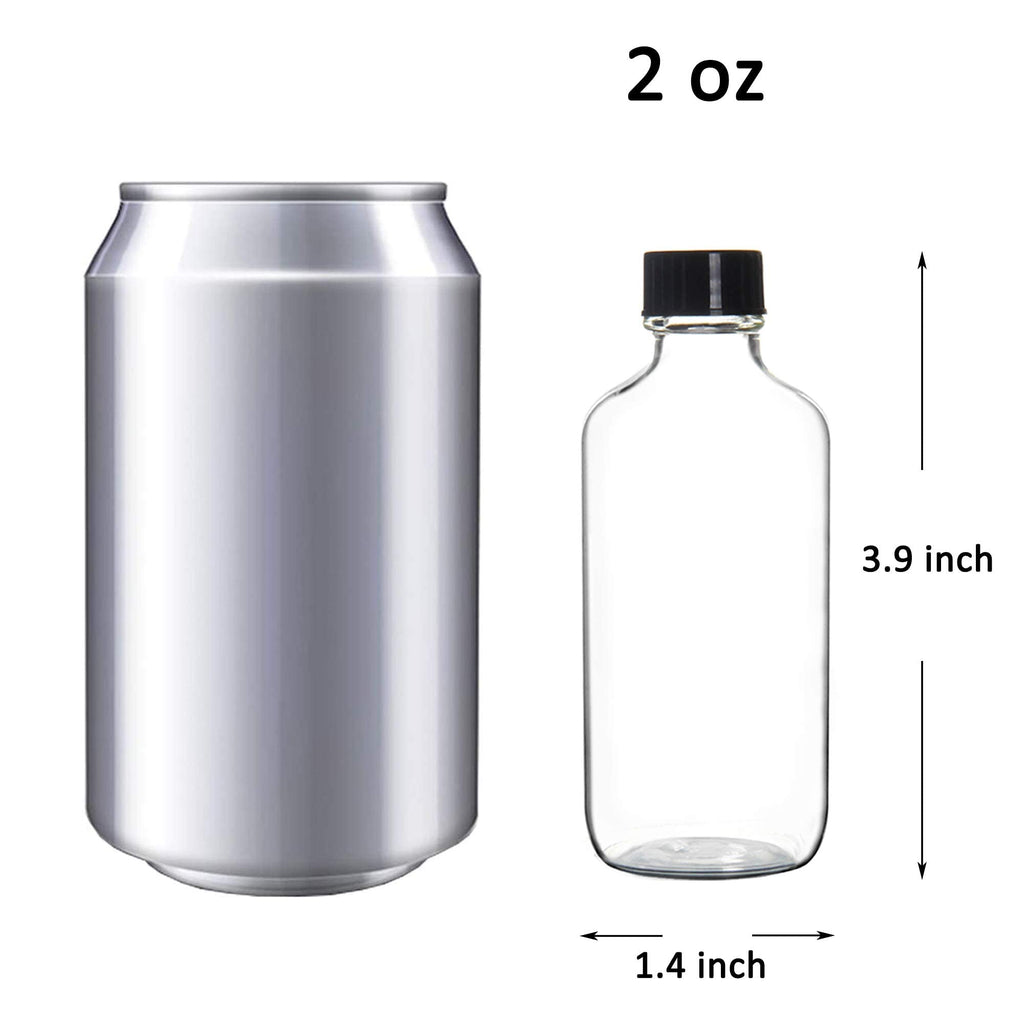 Youngever 16 Pack Empty Glass Bottles with Lids, Refillable Container for Essential Oils, Vanilla Extract and More